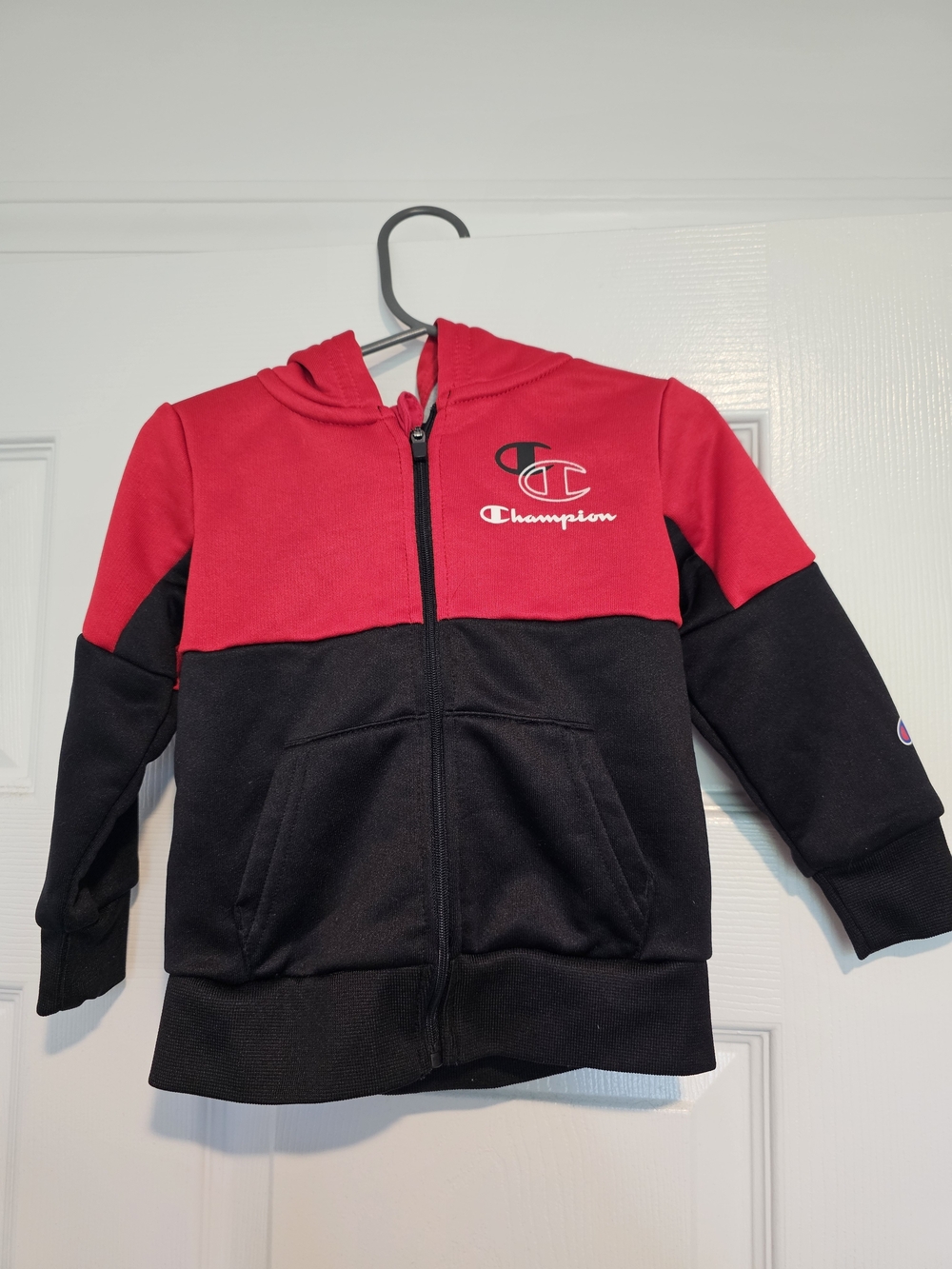 Champion Kids' Red & Black Zip-Up Hoodie